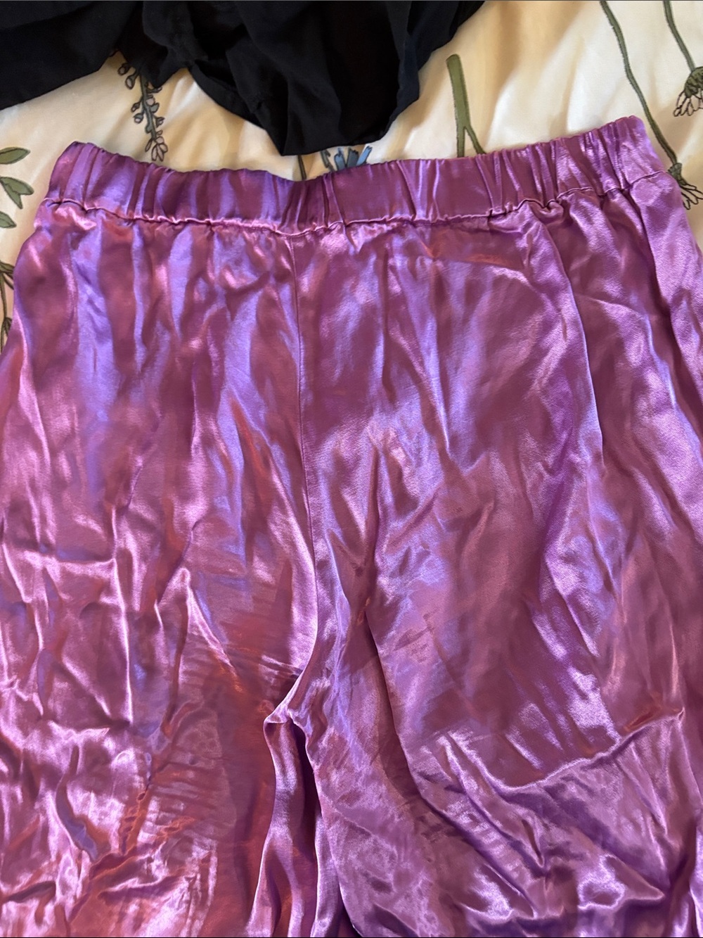 Free People Lavender Satin Wide-Leg Trousers - Picture 5 of 5